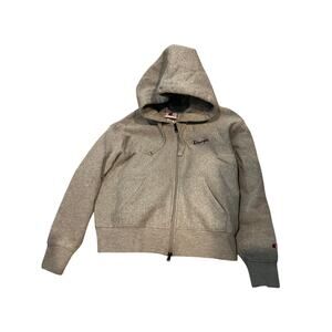 Champion Gray Cropped Full Zip Hoodie Womans Small